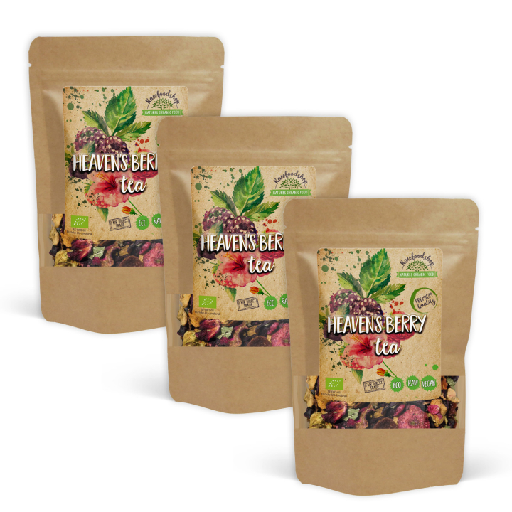Heaven's Berry Tee LUOMU 50g x 3 pakettia ryhmässä Raaka-aineet / Juomat / Teet @ Rawfoodshop Scandinavia AB (402275-SET3)