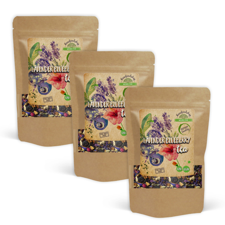 Lavender Blueberry Tee 50g x 3 pakettia ryhmässä Raaka-aineet / Juomat / Teet @ Rawfoodshop Scandinavia AB (402505-SET3)