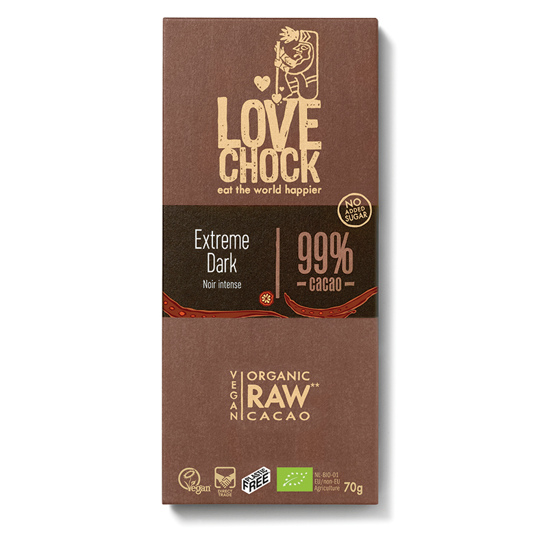Tumma Suklaa 99% LUOMU 70g ryhmässä Raaka-aineet / Karkkia & Suklaata / Suklaapatukat @ Rawfoodshop Scandinavia AB (4048)