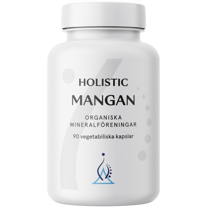 Holistic Mangaani 90 kapselia ryhmässä Ravintolisät / Mineraalit / Muut mineraalit @ Rawfoodshop Scandinavia AB (4064)