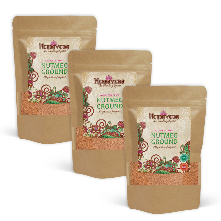 Muskottipähkinä Jauhettu LUOMU 50g x 3 pakettia ryhmässä Raaka-aineet / Ruokakomero / Mausteet & Suola @ Rawfoodshop Scandinavia AB (406731-SET3)