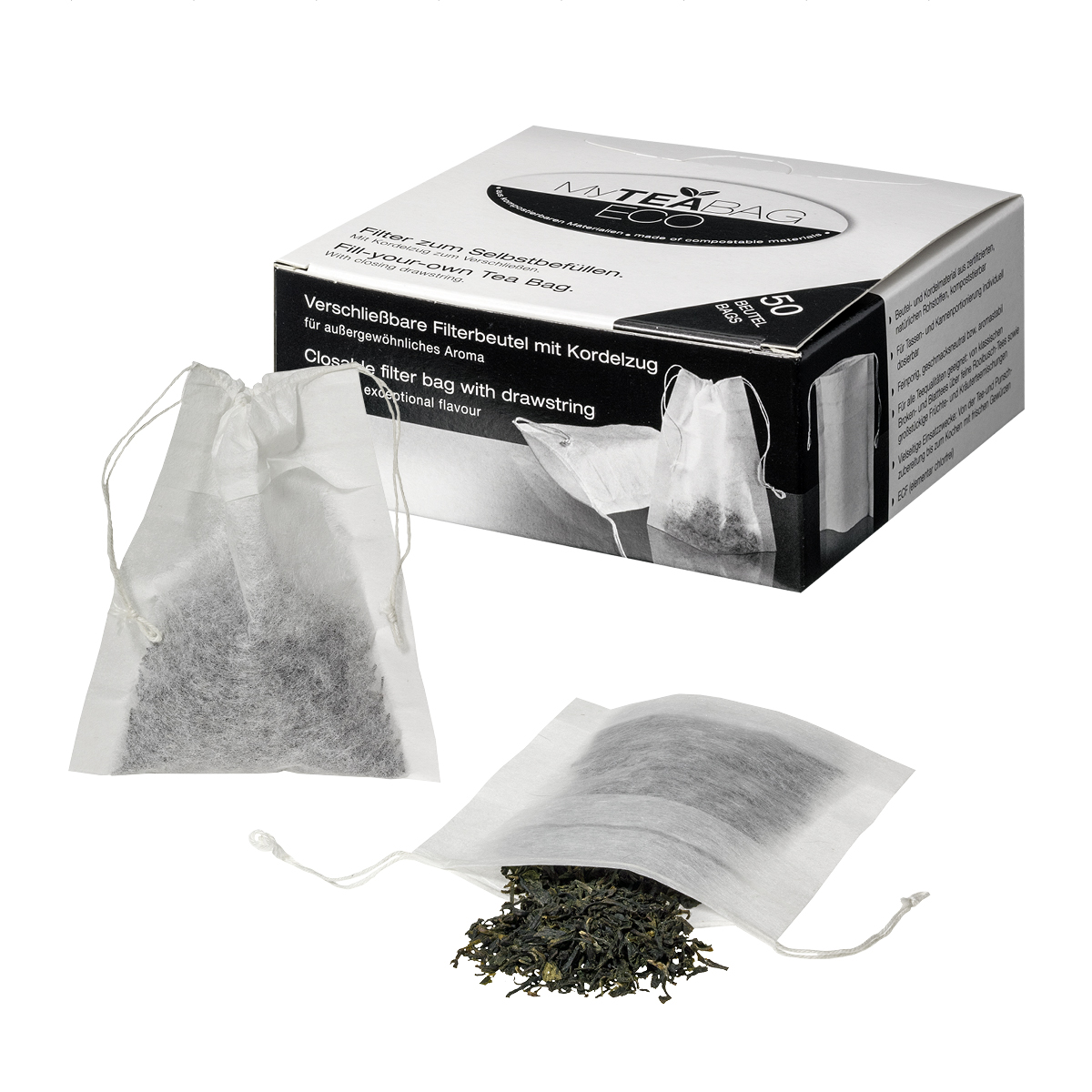 My Tea Bag Eco Filter for self-filling 50 kpl ryhmässä Raaka-aineet / Juomat / Teet @ Rawfoodshop Scandinavia AB (41149)
