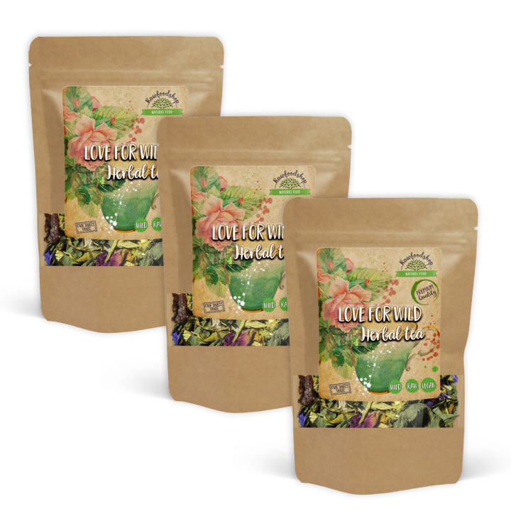 Love Herbs Villi Yrttitee 100g x 3 pakettia ryhmässä Raaka-aineet / Juomat / Teet @ Rawfoodshop Scandinavia AB (43197-SET3)