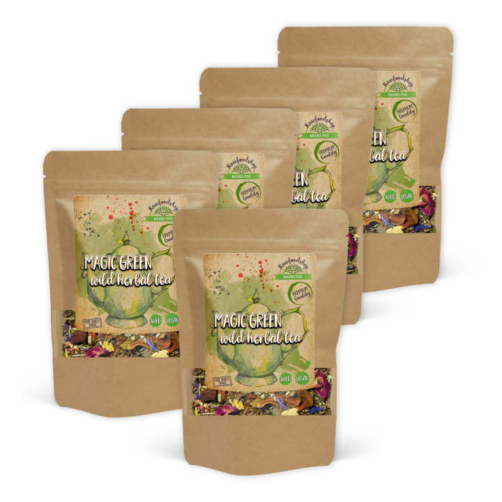 Magic Green Villi Yrttitee 100g x 5 pakettia ryhmässä Raaka-aineet / Juomat / Teet @ Rawfoodshop Scandinavia AB (43329-SET5)