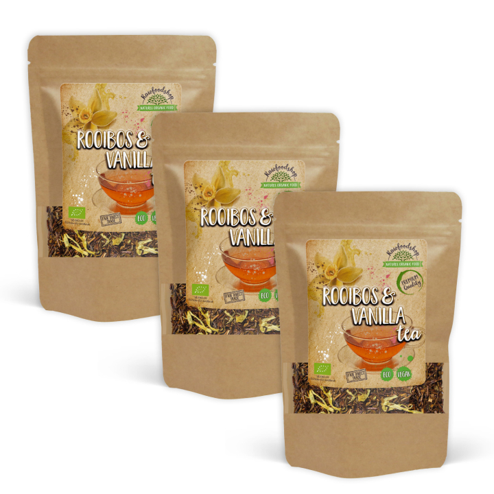 Rooibos & Vanilja Tee LUOMU 50g x 3 pakettia ryhmässä Raaka-aineet / Juomat / Teet @ Rawfoodshop Scandinavia AB (43345-SET3)