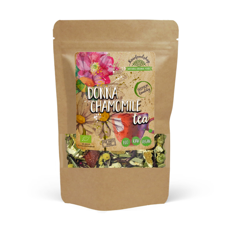 Donna Kamomilla Tee LUOMU 100g ryhmässä Raaka-aineet / Juomat / Teet @ Rawfoodshop Scandinavia AB (43401)