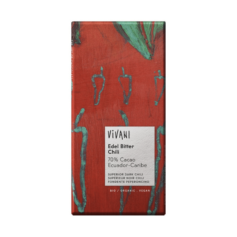 Vivani Suklaa 70% & Chili LUOMU 100g ryhmässä Raaka-aineet @ Rawfoodshop Scandinavia AB (4479)