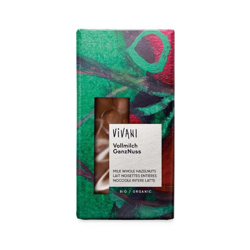 Vivani Maitosuklaa Koko Hasselpähkinöillä LUOMU 100g ryhmässä Raaka-aineet / Karkkia & Suklaata / Suklaapatukat @ Rawfoodshop Scandinavia AB (4497)