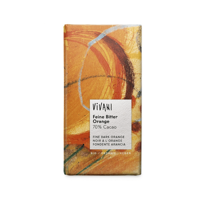 Vivani Suklaa Tumma Appelsiini LUOMU 100g ryhmässä Raaka-aineet / Karkkia & Suklaata / Suklaapatukat @ Rawfoodshop Scandinavia AB (4507)