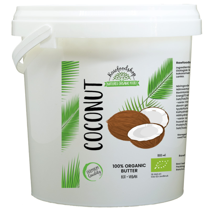 Kookosvoi LUOMU 1000ml ryhmässä Raaka-aineet / Ruokakomero / Voi & Kermaiset Levitteet @ Rawfoodshop Scandinavia AB (46013FT-1000)