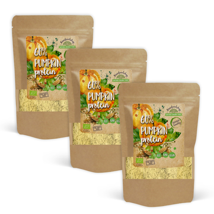 Kurpitsaproteiini 60% LUOMU 1 kg x 3 pakettia ryhmässä Raaka-aineet / Terveysruoka / Proteiinijauhe @ Rawfoodshop Scandinavia AB (50742-SET3)