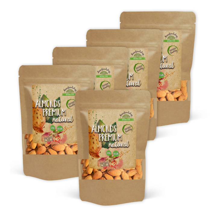 Manteli Premium RAW 200g x 5 pakettia ryhmässä Raaka-aineet / Pähkinät / Manteli @ Rawfoodshop Scandinavia AB (5302202-SET5)