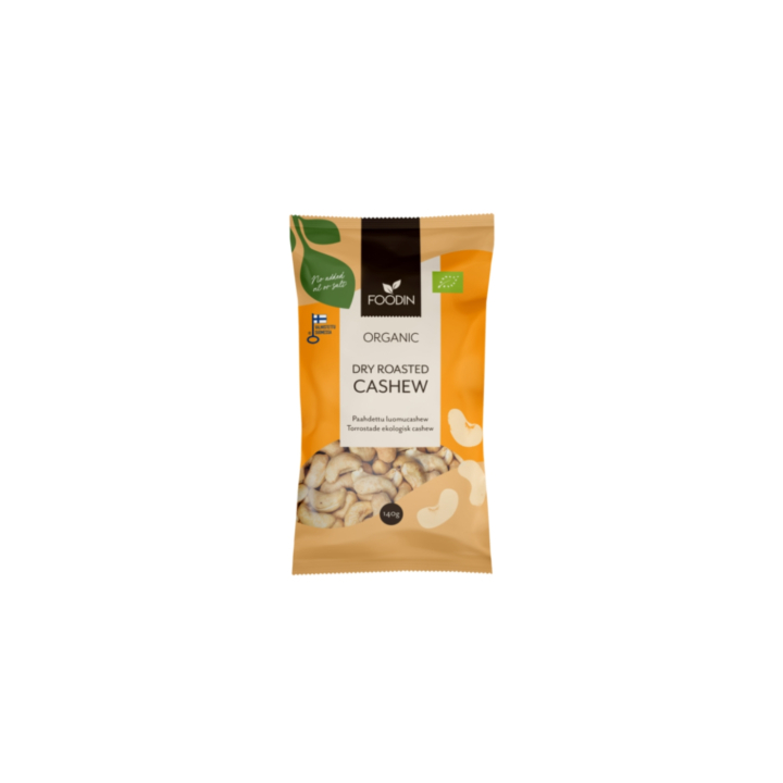 Cashewpähkinät Kuivapaahdetut LUOMU 140g ryhmässä Raaka-aineet / Karkkia & Suklaata / Välipalat @ Rawfoodshop Scandinavia AB (6430048233810)