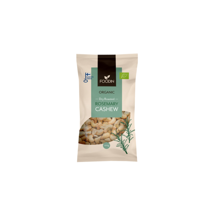 Cashewpähkinät Rosmariini LUOMU 120g ryhmässä Raaka-aineet / Karkkia & Suklaata / Välipalat @ Rawfoodshop Scandinavia AB (6430048234664)