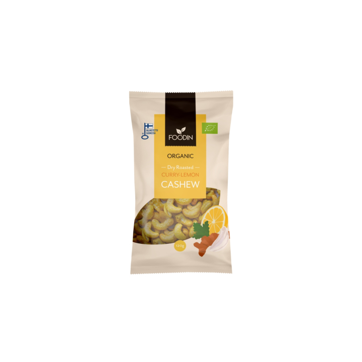 Cashewpähkinät Curry Sitruuna LUOMU 120g ryhmässä Raaka-aineet / Karkkia & Suklaata / Välipalat @ Rawfoodshop Scandinavia AB (6430048237771)