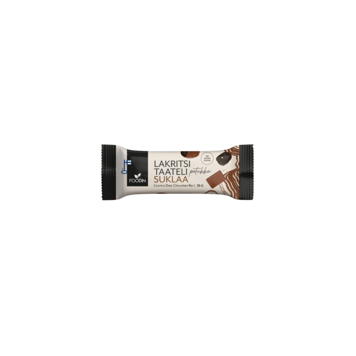Taatelipatukka Lakritsi Suklaa 35g ryhmässä Raaka-aineet / Karkkia & Suklaata / Suklaapatukat @ Rawfoodshop Scandinavia AB (6430048238631)