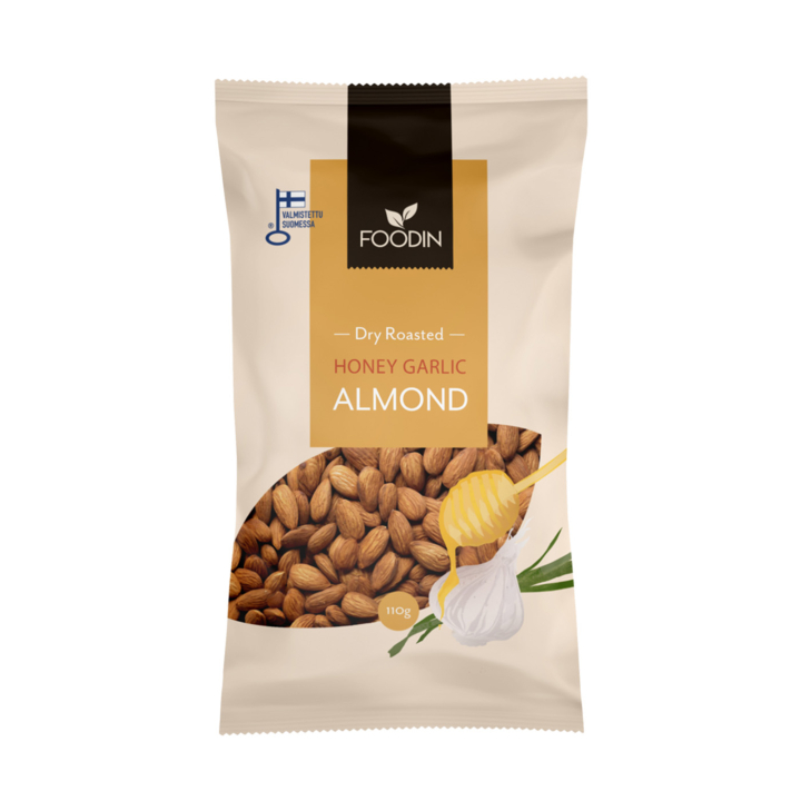 Mantelit Hunaja & Valkosipuli 110g ryhmässä Raaka-aineet / Pähkinät / Manteli @ Rawfoodshop Scandinavia AB (6430048239416)