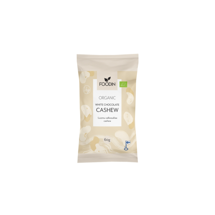 Cashewpähkinöitä Valkoisessa Suklaassa LUOMU 60g ryhmässä Raaka-aineet / Karkkia & Suklaata / Välipalat @ Rawfoodshop Scandinavia AB (6430051822629)