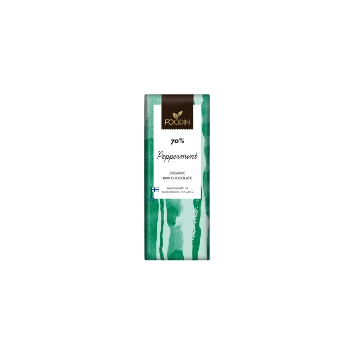 Suklaa Piparminttu 70% RAW LUOMU 40g ryhmässä Raaka-aineet / Karkkia & Suklaata / Suklaapatukat @ Rawfoodshop Scandinavia AB (6430055212556)