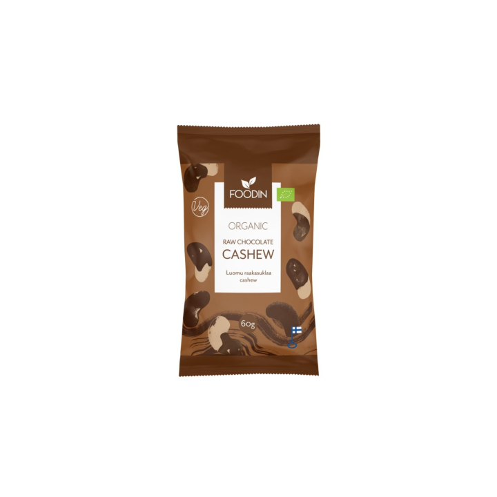 Cashewpähkinöitä Raakasuklaassa LUOMU 60g ryhmässä Raaka-aineet / Karkkia & Suklaata / Välipalat @ Rawfoodshop Scandinavia AB (6430055215328)