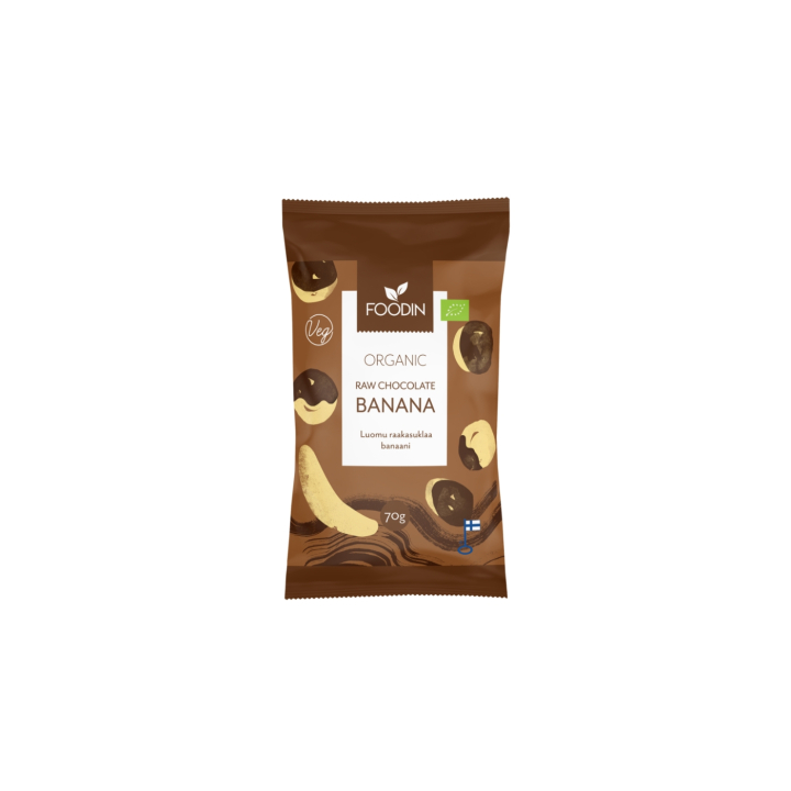 Banaanit Raakasuklaassa LUOMU 70g ryhmässä Raaka-aineet / Karkkia & Suklaata / Välipalat @ Rawfoodshop Scandinavia AB (6430055218367)