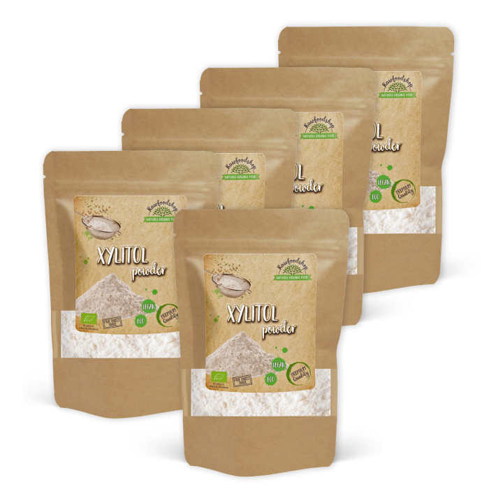 Xylitolijauhe LUOMU 500g x 5 pakettia ryhmässä Raaka-aineet / Leipominen / Sokerointi / Ksylitoli @ Rawfoodshop Scandinavia AB (80701-SET5)