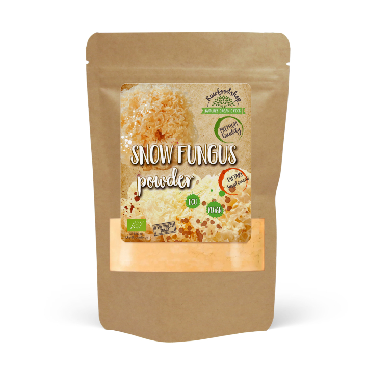 Snow Fungus Jauhe LUOMU 125g ryhmässä Ravintolisät / Yrtit ja Kasvit / Sienet @ Rawfoodshop Scandinavia AB (82433125PULV)