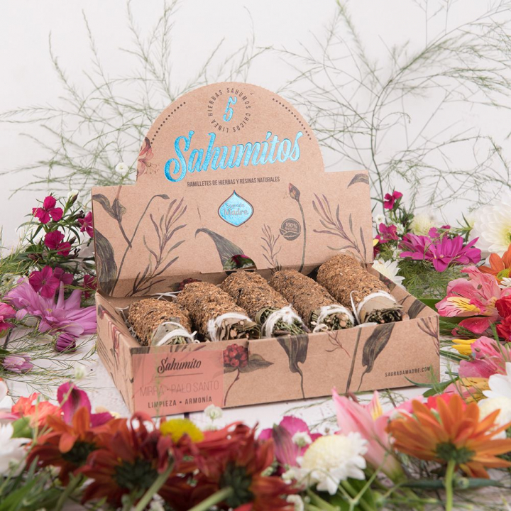 Sahumitos Yrttiniput Myrra & Palo Santo 5kpl ryhmässä Koti & Sielu / Tunnelma & tuoksu / Suitsuke @ Rawfoodshop Scandinavia AB (84-01)