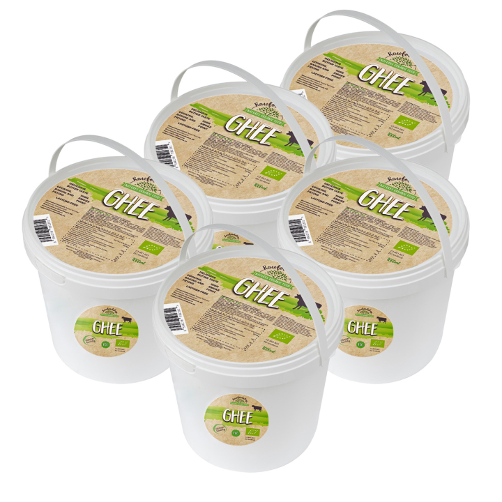 Ghee LUOMU 1000 ml x 5 purkkia ryhmässä Raaka-aineet / Ruokakomero / Voi & Kermaiset Levitteet @ Rawfoodshop Scandinavia AB (8591351-SET5)