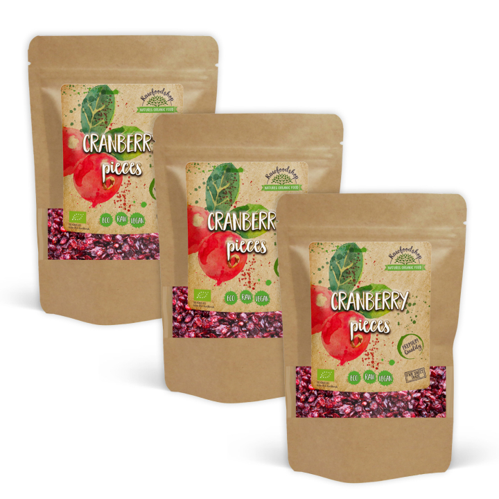 Karpalopalat LUOMU 500g x 3 pakettia ryhmässä Raaka-aineet / Hedelmät & Marjat / Karpalo @ Rawfoodshop Scandinavia AB (913500-SET3)