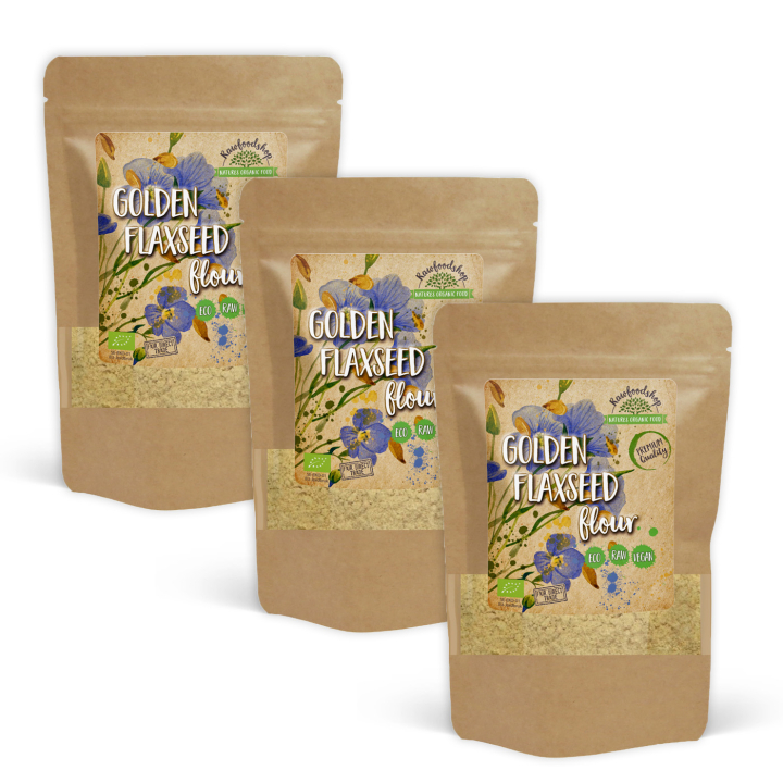 Pellavajauho Keltainen LUOMU 500g x 3 pakettia ryhmässä Raaka-aineet / Leipominen / Jauhot @ Rawfoodshop Scandinavia AB (9341-SET3)