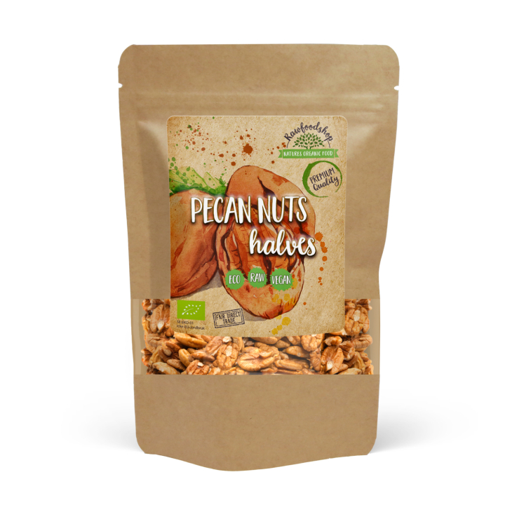 Pekaanipähkinät Premium RAW LUOMU 250g ryhmässä Raaka-aineet / Pähkinät / Pekaanipähkinät @ Rawfoodshop Scandinavia AB (A1005)