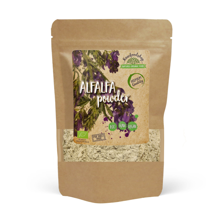Alfalfa Jauhe LUOMU 125g ryhmässä Raaka-aineet / Terveysruoka / Vihreät Jauheet @ Rawfoodshop Scandinavia AB (A1010)