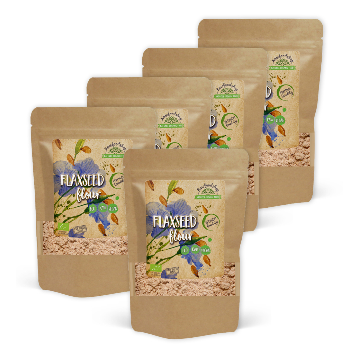 Pellavajauho LUOMU 500g x 5 pakettia ryhmässä Raaka-aineet / Leipominen / Jauhot @ Rawfoodshop Scandinavia AB (AB011-SET5)