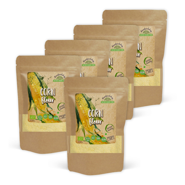 Maissijauho LUOMU 500g x 5 pakettia ryhmässä Raaka-aineet / Leipominen / Jauhot @ Rawfoodshop Scandinavia AB (AB012-SET5)