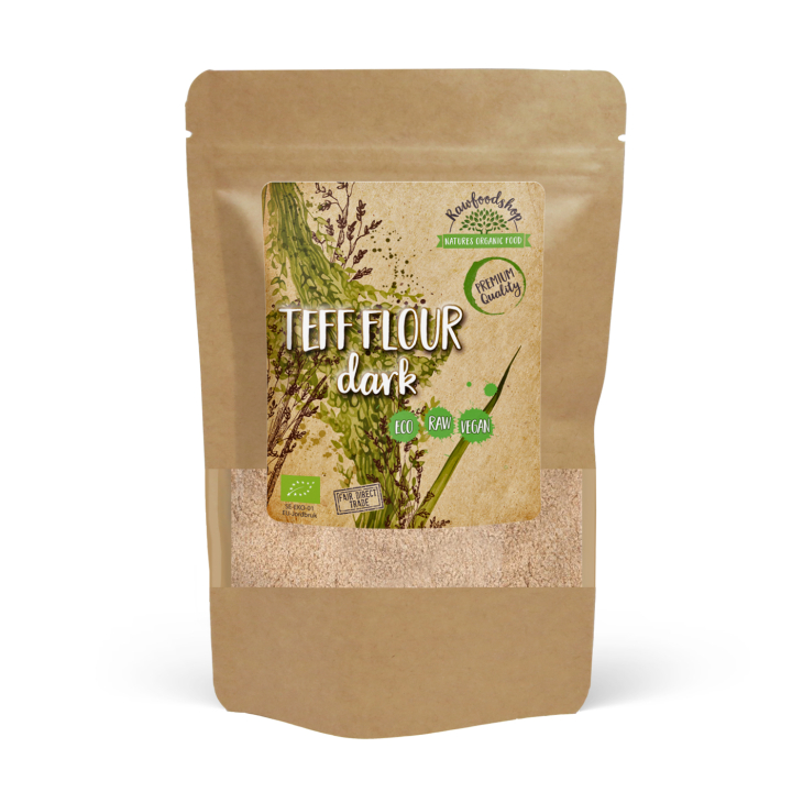 Teffjauho Tumma LUOMU 500g ryhmässä Raaka-aineet / Leipominen / Jauhot @ Rawfoodshop Scandinavia AB (AB021)