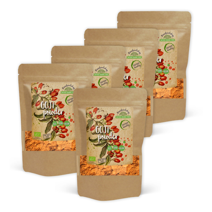 Gojimarjajauhe LUOMU 125g x 5 pakettia ryhmässä Raaka-aineet / Hedelmät & Marjat / Goji-marjat @ Rawfoodshop Scandinavia AB (AB036-SET5)
