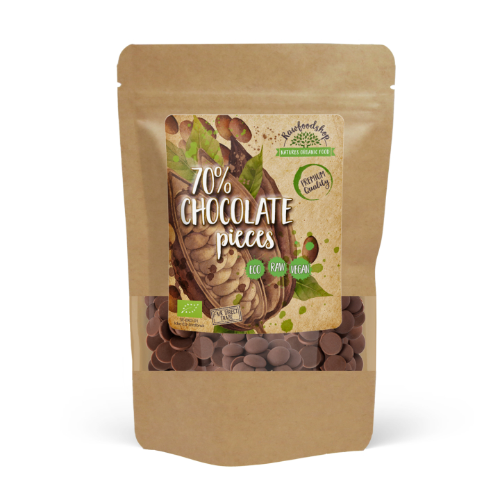 Perulaiset suklaanapit 70% LUOMU 500g ryhmässä Raaka-aineet / Leipominen / Kaakaotuotteet @ Rawfoodshop Scandinavia AB (AB0421500)