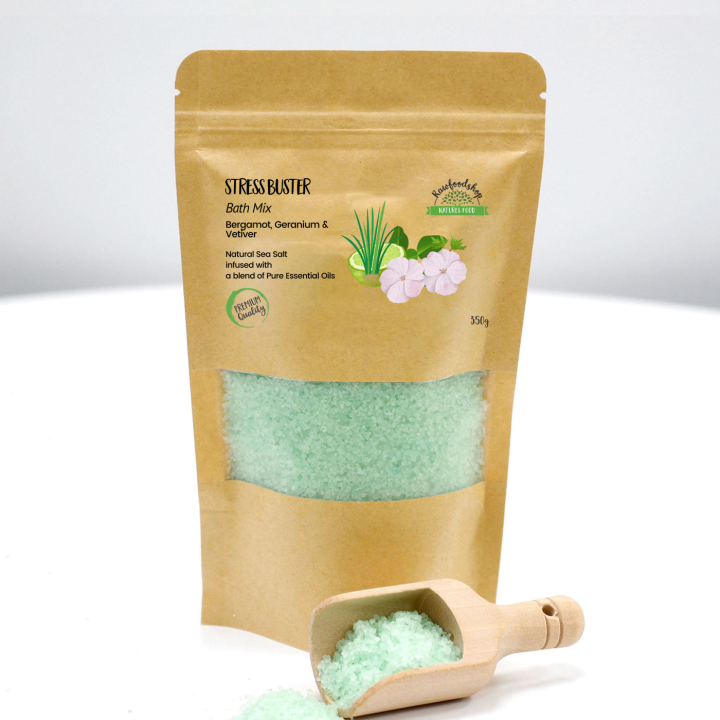Kylpysuola Stress Buster 350g ryhmässä Iho & Vartalo / Kylpy & Spa / Kylpysuola @ Rawfoodshop Scandinavia AB (ABPCUL07)