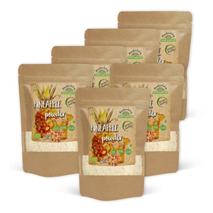 Ananasjauhe LUOMU 100g x 6 pakettia ryhmässä Raaka-aineet / Hedelmät & Marjat / Ananas @ Rawfoodshop Scandinavia AB (ANP10-SET)
