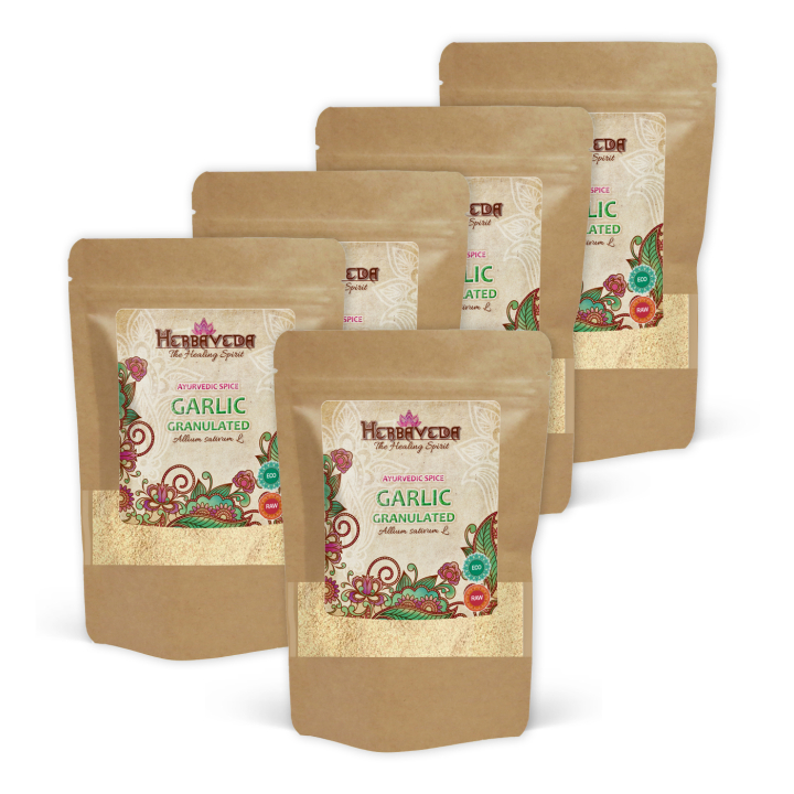 Valkosipulirouhe LUOMU 50g x 5 pakettia ryhmässä Raaka-aineet / Ruokakomero / Mausteet & Suola @ Rawfoodshop Scandinavia AB (B0410161-SET5)