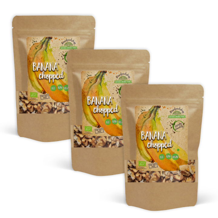 Banaanit Pilkotut LUOMU 500g x 3 pakettia ryhmässä Raaka-aineet / Hedelmät & Marjat / Banaani @ Rawfoodshop Scandinavia AB (BAN02-SET3)