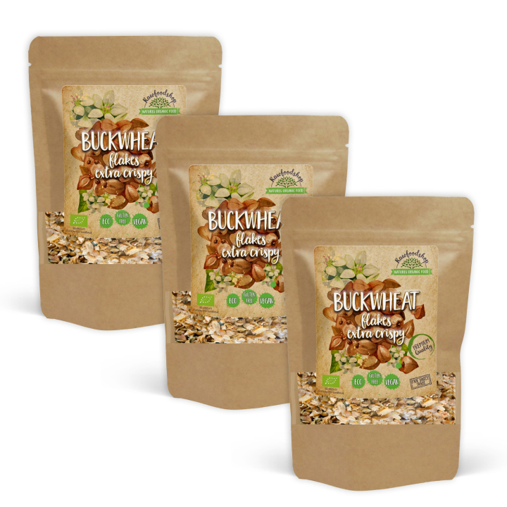 Tattarileseet Rapeat LUOMU 200g x 3 pakettia ryhmässä Raaka-aineet / Leipominen / Viljat & Hiutaleet @ Rawfoodshop Scandinavia AB (BFK20-SET3)