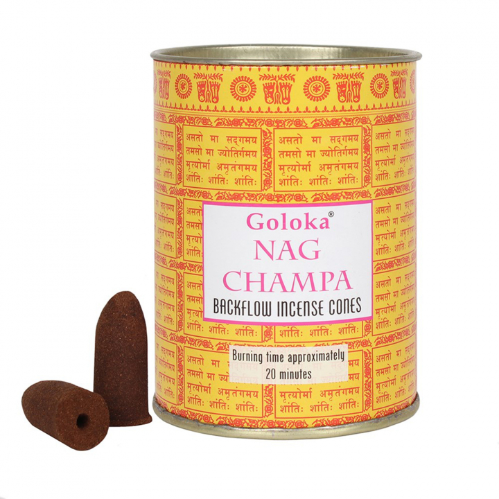 Goloka Nag Champa Takavirtaus Suitsukekartiot ryhmässä Koti & Sielu / Tunnelma & tuoksu / Suitsuke @ Rawfoodshop Scandinavia AB (BF_34554)