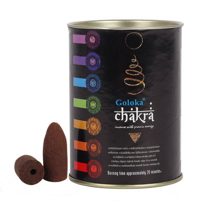 Goloka Chakra Backflow Suitsukekartiot ryhmässä Koti & Sielu / Tunnelma & tuoksu / Suitsuke @ Rawfoodshop Scandinavia AB (BF_34561)
