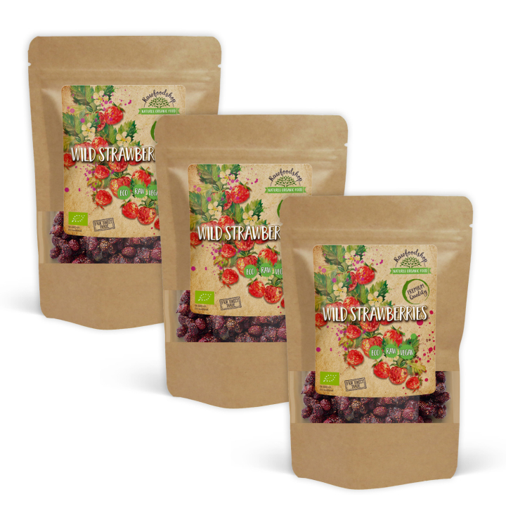 Metsämansikka LUOMU 100g x 3 pakettia ryhmässä Raaka-aineet / Hedelmät & Marjat / Muu hedelmä ja marjat @ Rawfoodshop Scandinavia AB (BIOFR1010010-SET3)