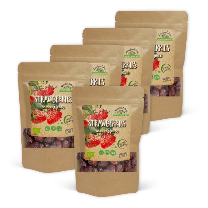 Mansikoita LUOMU 100g x 5 pakettia ryhmässä Raaka-aineet / Hedelmät & Marjat / Mansikka @ Rawfoodshop Scandinavia AB (BIOFRU100-SET5)