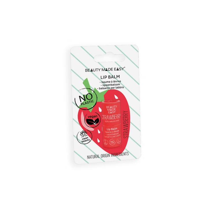 Huulivoide Mansikka 5,5g ryhmässä Iho & Vartalo / Kasvot / Huulihuolto @ Rawfoodshop Scandinavia AB (BMESTRAWBERRY)
