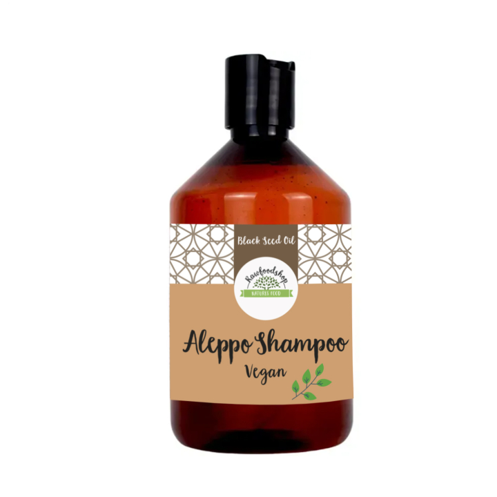 Aleppo Shampoo Mustakuminöljy 500ml ryhmässä Iho & Vartalo / Hiukset / Shampoo & Hoitoaine @ Rawfoodshop Scandinavia AB (BN1337)