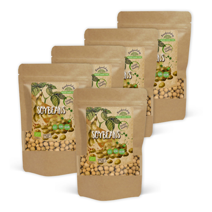 Soijapavut LUOMU 500g x 5 pakettia ryhmässä Raaka-aineet / Ruokakomero / Palkokasvit / Pavut @ Rawfoodshop Scandinavia AB (BON6-SET5)